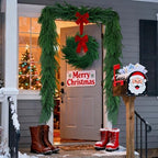 【Extra Full】 15FT Christmas Norfolk Pine Garland, Greenery Real Touch Decorations for Mantle Table Staircase Fireplace Mantel Porch Banister Holiday Home Winter Faux Xmas Indoor Outdoor Decor - Image 3