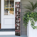 Personalized Welcome Sign for Front Door, Custom Welcome Sign for Porch Outdoor Welcome Home Decorations, 48"x8" PVC Sign (Design 24) by BasicFundamentals