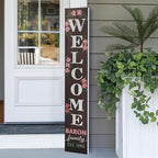 Personalized Welcome Sign for Front Door, Custom Welcome Sign for Porch Outdoor Welcome Home Decorations, 48"x8" PVC Sign (Design 24) by BasicFundamentals