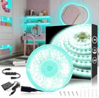 Teal 30 Foot Led Lights Strip Indoor Rope Lights Easy DIY Cuttable Strip Lights for Room Bathroom Living Room Kitchen Ceiling Wall Vanity Mirror Decor - Image 6