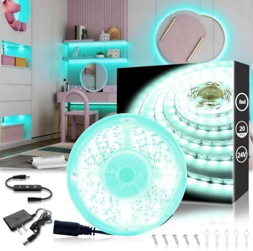 Teal 30 Foot Led Lights Strip Indoor Rope Lights Easy DIY Cuttable Strip Lights for Room Bathroom Living Room Kitchen Ceiling Wall Vanity Mirror Decor - Image 6