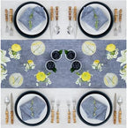 Solino Home 100% Pure Linen Table Runner Chambray Indigo, Athena 14 x 90 in - Image 3