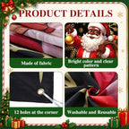 7 x 16 ft Black Santa Christmas Garage Door Cover Santa Claus Hanging Decor - Image 3