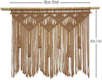 Youngeast Large Macrame Wall Hanging Boho Woven Tapestry Bohemian Macrame Wall Decor Handmade Tassel Tapestry Home Decoration for Bedroom Living Room 39"X31" (Wood Dowels Not Included) (Khaki) - Image 5