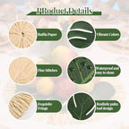 48Pcs Luau Placemats and Palm Placemat Raffia Grass Placemats Tropical Palm Leaf Place Mats for Dining Tables Family Gatherings Parties - Image 3