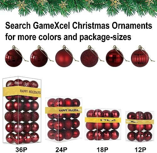 Maroon 8.0" Extra Large Christmas Ornaments - Christmas Tree Decoration Balls Shatterproof Hanging Shiny Balls for Birthday Holiday Wedding Decorations Set of 2pcs - Image 7