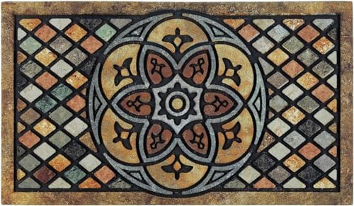 CHICHIC Welcome Door Mat 24 x 36 Inch Front Doormat Outdoors for Home Entrance Outdoors Mat for Outside Entry Way Doormat Entry Rugs, Heavy Duty Non Slip Rubber Back Low Profile, Petal by CHICHIC