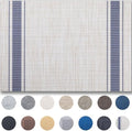 Placemats Set of 12 - Easy Clean Woven Vinyl Placemats for Dining Table, Indoor/Outdoor Place Mats, Washable PVC Table Mats（Blue Skyline） by Unknown