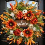 24 Inch Fall Wreaths for Front Door Outdoor, Autumn Wreath for Thanksgiving by EcoRing