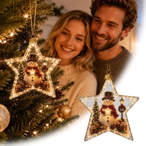 Glowing Christmas Story Ornaments, 7-Piece Light Up Mini Scene Set (Set O) - Image 7