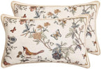 ISAENNE Designer Linen Throw Pillow Cover,Set of 2,20"x12"-Cornucopia A by Isaennehomedecoration