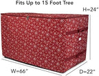 Covermates Christmas Tree Structured Rolling Storage Bag, Red Snowflake - Image 3