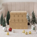 Soul & Lane - Large Christmas Nesting Gift Boxes with Lids, Set of 2, Kraft - Image 2