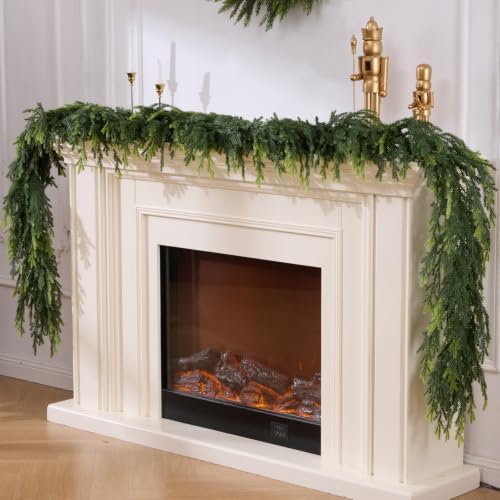 1Pcs 9FT Real Touch Norfolk Pine Garland for Christmas Decorations Indoor by CYSKXYI