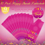 12 Pack Happy Diwali Disposable Tablecloth for Rectangle Tables 54×108 Inch - Image 4