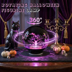 Halloween Decorations Rotating Lamp with Timer 360 Spooky Figurine Light - Image 2