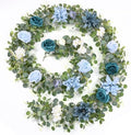 Waipfaru 8.85Ft Flower Garland, Eucalyptus Greenery Garland with Flowers by Waipfaru