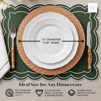Rattan Plate Chargers, Round Woven, Harvest, Set of 8 - Image 3