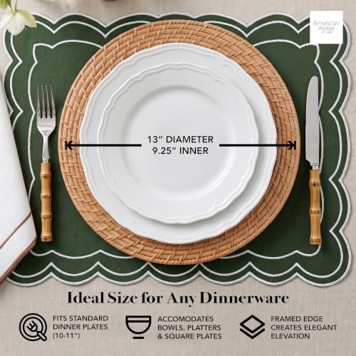 Rattan Plate Chargers, Round Woven, Harvest, Set of 8 - Image 3