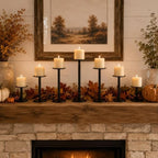 7 Pcs 2-in-1 Convertible Taper & Pillar Candle Holders, Fireplace - Image 6