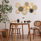 Glenmal 13 Pcs Boho Wall Basket Decor Set Woven Rattan Seagrass,Retro - Image 7