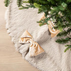 Glitzhome 48" D Reversible Christmas Tree Skirt, Large Faux Fox Fur/Korean Fleece Xmas Tree Skirt Mat for Christmas Home Party Holiday New Year Decorations - Image 3