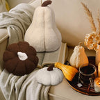 Beeveer 3 Pcs Fall Thanksgiving Pumpkin Pillows,Dark Brown & Cream - Image 5