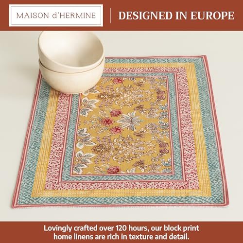 Maison d' Hermine Placemats Set of 4 Reusable 100% Cotton (13"x19") - Image 2