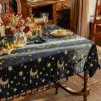 Ramadan Mubarak Tablecloths for Eid Mubarak Decorations Moon Star Table Cloth Rectangle Table Cover for Kitchen Dining Home Party Decorations - Image 2