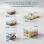 Vtopmart 2 Pack 6 Qt Plastic Storage Bins with Lids, Clear Sensory Bins - Image 7