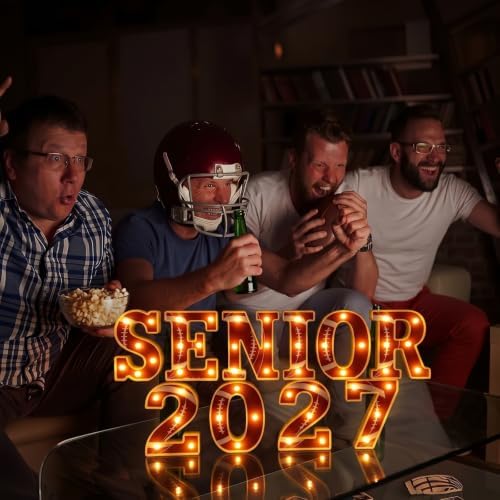 Honoson 10 Pcs Football Senior Night Decoration Senior 2027 LED Light Sign - Image 4
