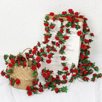 18 Pack 144 FT Artificial Flower Garland Fake Red Roses Vines Silk Flowers - Image 7