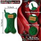 Personalized Dog Christmas Stockings, Custom Name Engraved Christmas Stockings 5 Pack, 16.9” Large Xmas Stocking for Dogs Cats Pets, Bone Shape Fireplace Hanging Holiday Xmas Party Decoration - Image 4