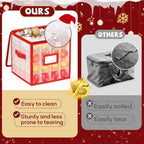 Christmas Ornament Storage Box, 64 Ball Container with Adjustable Dividers - Image 6