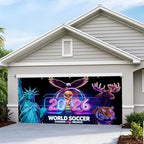 2026 World Soccer Cup Garage Door Banner Cover, 7x16ft Large Football Championship Backdrop, Canada USA Mexico Host Nations Outdoor Decoration, Heavy Duty Fabric Sports Wall Mural for Home Decor - Image 5