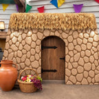 Tegeme 100 Ft x 54 in Stone Backdrop Rock Tablecloth Roll - Image 3