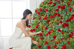 Artificial Flower Garland 2pcs 5.4ft Floral Peony Vine Decor, Red Flower - Image 4
