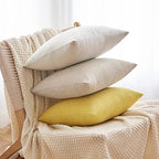 MIULEE 24x24 Inch Pack of 2 Decorative Linen Burlap Textured Euro Pillow Covers Farmhouse Boho Accent Pillowcases Spring Home Decor for Couch Sofa Bedroom Living Room Taupe - Image 5