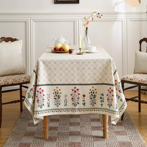 ISAENNE Designer French Elegant Rectangular Tablecloth,71"x55" - Image 3