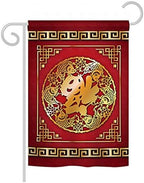 Chinese New Year Luck Arrive Garden House Flags Set Lunar Good Prosperous Seasonal Arrival Blessing Small Decorative Gift Yard Banner Made In USA 28 X 40 - Image 7