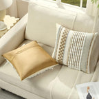 FUTEI 2 Pack Tufted Throw Pillow Covers Covers 45x45 cm,Coffee - Image 4