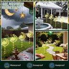 Aurelema 6 Pack Ramadan Mubarak Outdoor Decoration Lights Eid Outside Patio Pathway Landscape Lights Yard Stake Driveway Lawn Walkway Decoration Star Moon for Eid Mubarak Ramadan Party Favors Gifts - Image 3
