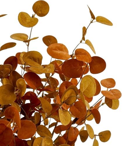 8 Pcs Artificial Fall Eucalyptus Stems, 27 Inch - Image 6