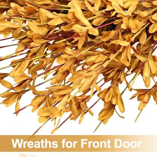26 Inch Realistic Full Fall Wreaths for Front Door Outside Autumn Wreath - Image 4