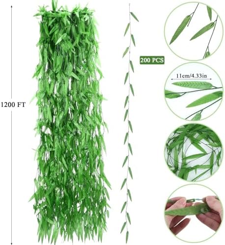 200pcs 1200 Ft Artificial Ivy Garland Fake Hanging Jungle Vines - Image 5