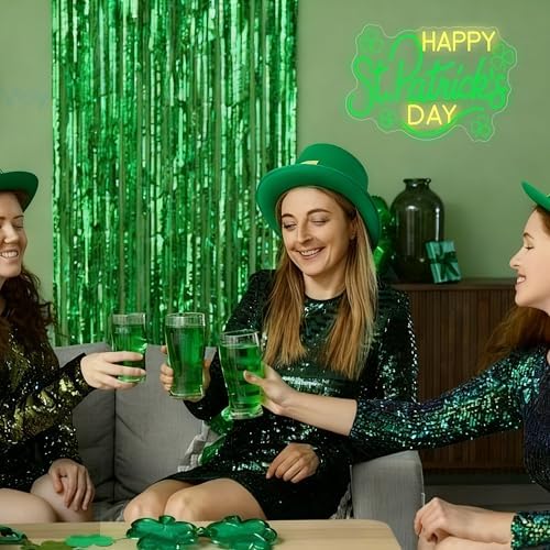 St Patricks Day Led Sign, Dimmable Led Neon Sign for Happy St Patrick's Day Decoration, Saint Patrick Day Decor for Home Office Indoor Usb Powered Light Up Sign - Image 2