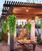 RECUTMS Hanging Plants Outdoor UV Resistant Faux Draping Green Plants 3Pack - Image 3
