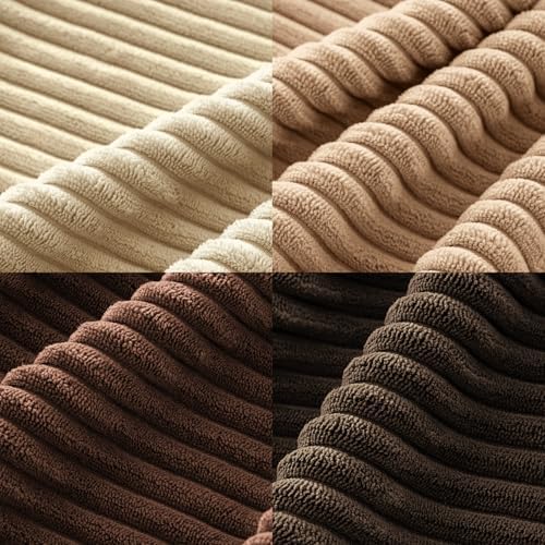 MIULEE Fall Corduroy Decorative Throw Pillow Covers Dark Brown 20x20 - Image 6