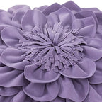 OiseauVoler 3D Flower Throw Pillow Covers 18 x 18 Inch Purple - Image 3