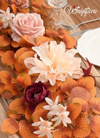 Waipfaru 2Pcs Fall Garland, 11Ft Eucalyptus Garland with Flowers - Image 7